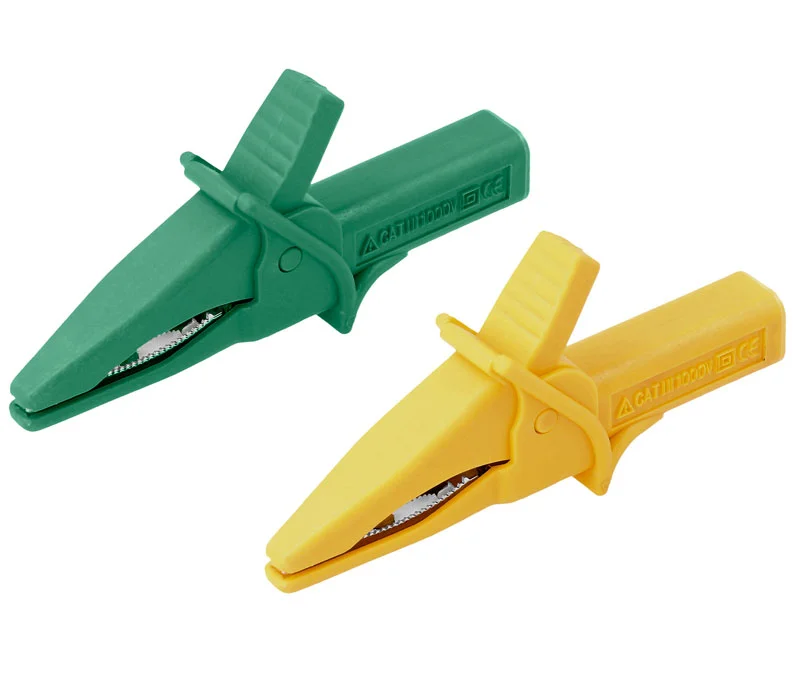 Pinzas de Coccodrilo para Puntas 4,0mm, Verde Y A.