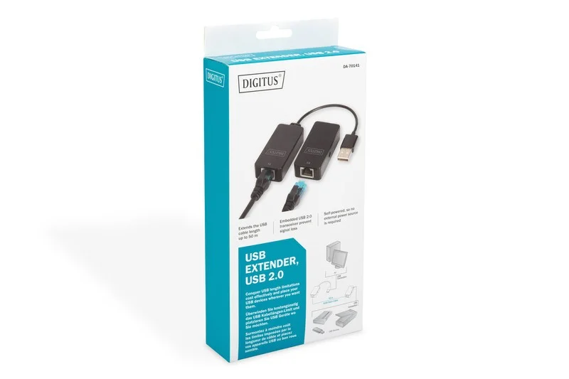 Adaptador Digitus Extensor Usb 2.0 50m Cable Cat5.