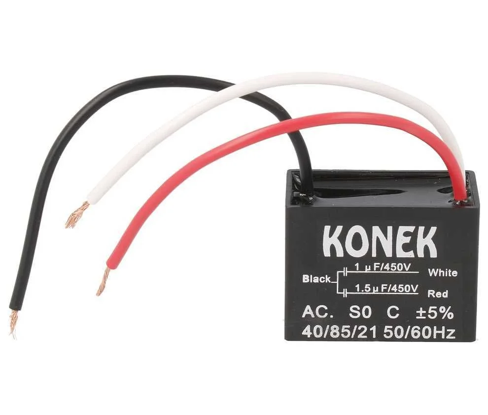 Condensador de Arranque Motor Doble Con 3 Cables