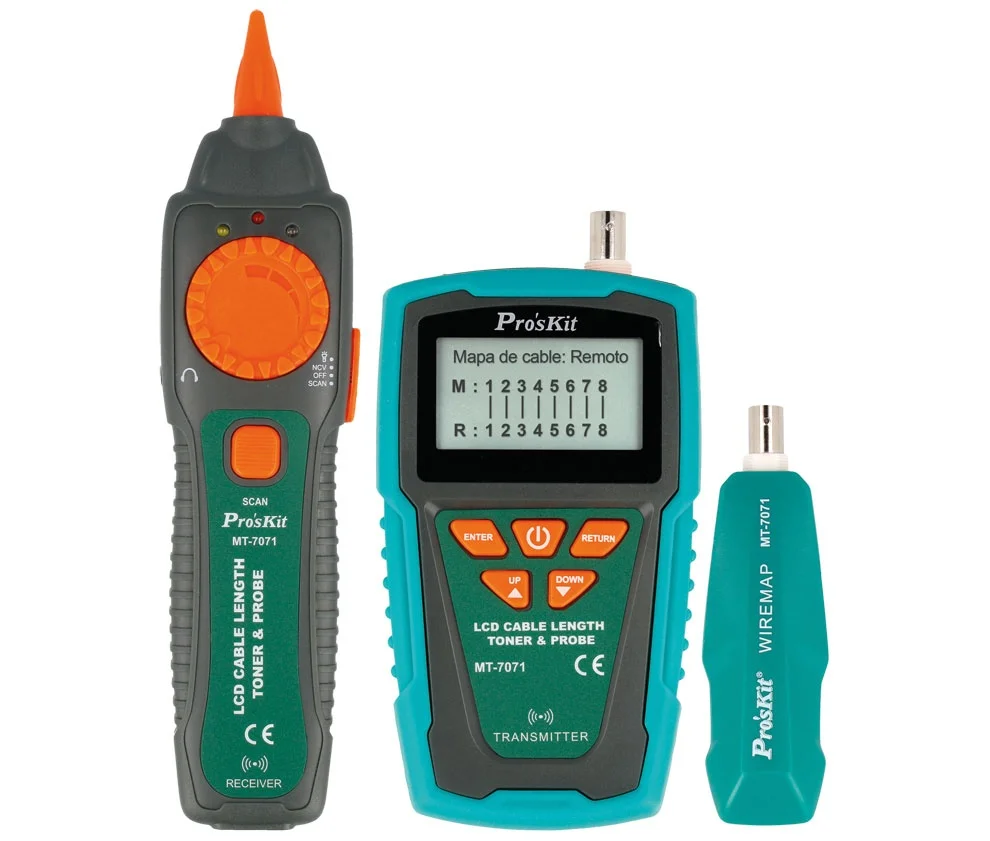 Comprobador Lcd de Longitud Cable, Localizador Po.