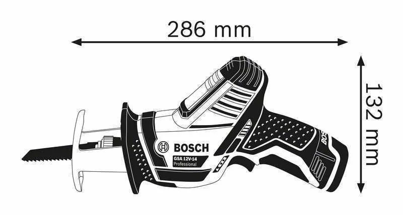 Serra Sabre sem fio GSA 12V-14 da Bosch, incl. 2 B