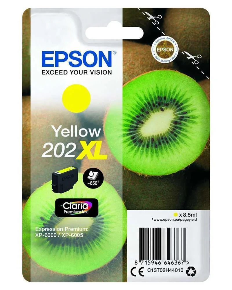 Tinteiro EPSON 202 Amarelo XL - Expression Premiu.