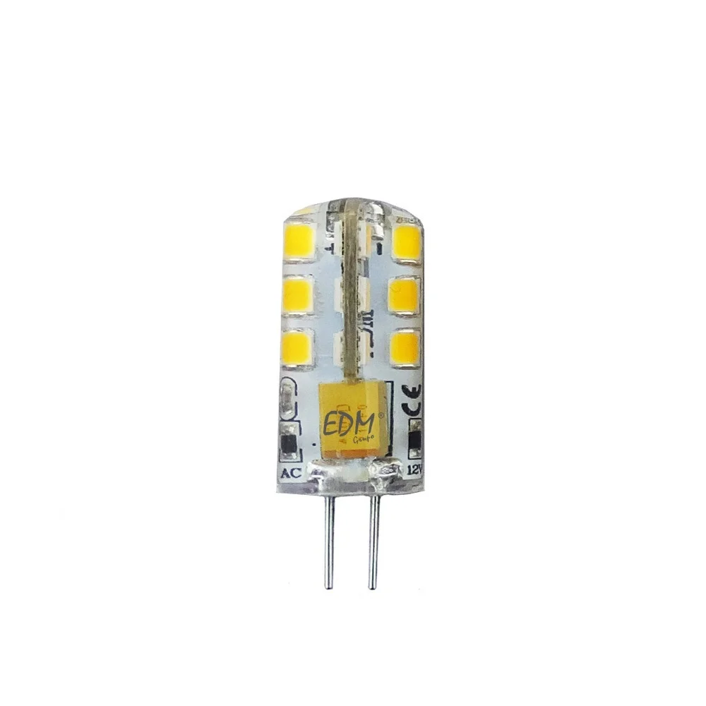 L&acirc;mpada de Silicone Bi-Pin LED G4 12v 2w 180lm 3200k Luz Quente &Oslash;1x3,7cm Edm