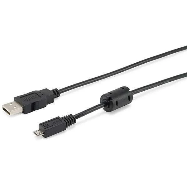 Equip Usb Kabel 2.0 a -> Micro B St/St  1.00m Ferrit Schwarz Polybeutel