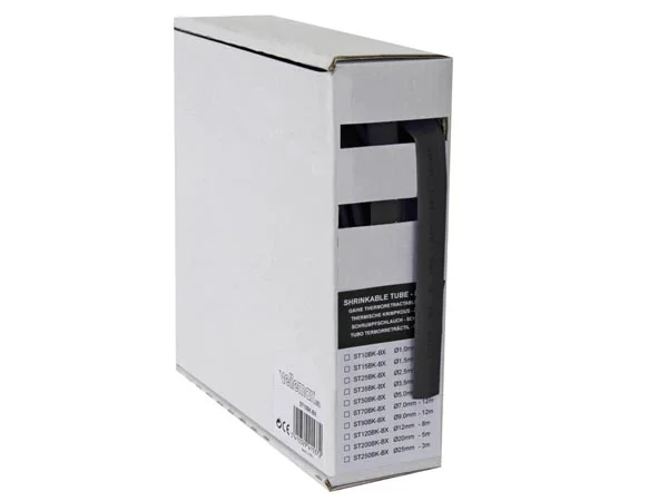Tubo Encogible 2: 1 - 7.0 Mm - Negro - 12m - Caja