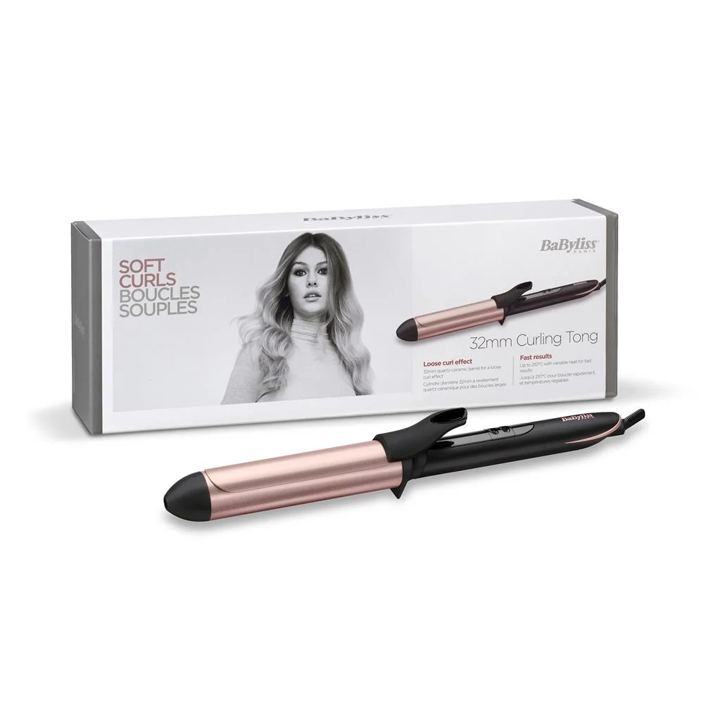 Babyliss C452e    32mm Curling Tong Curling Iron Warm Black  Rose 98.4  (2.5 M)