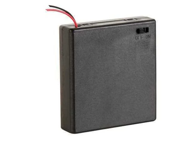 Soporte de Bater&iacute;a Con Interruptor AA X4