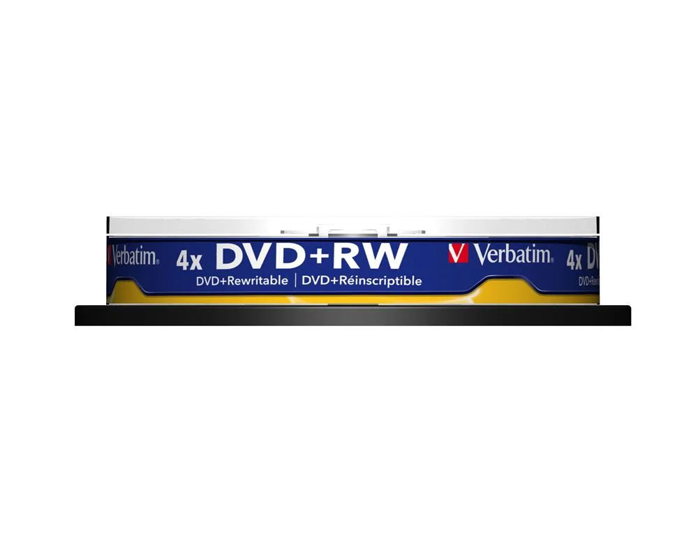 Verbatim Dvd+Rw 4x 4.7gb 120min  Matt Silver Cake 10 