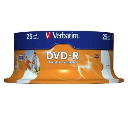 1x25 Verbatim Dvd-R 4,7gb 16x Speed, Wide Printable