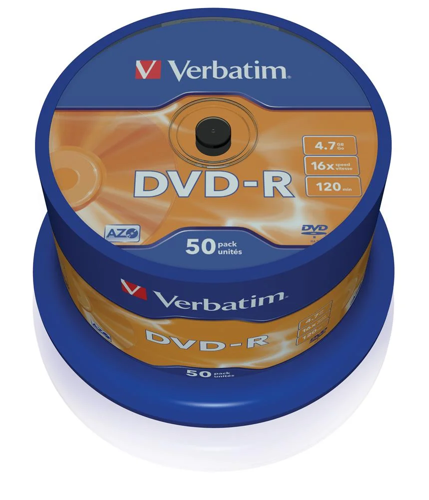 Verbatim Dvd-R 16x 4.7gb 120min Matt Silver Bobin.