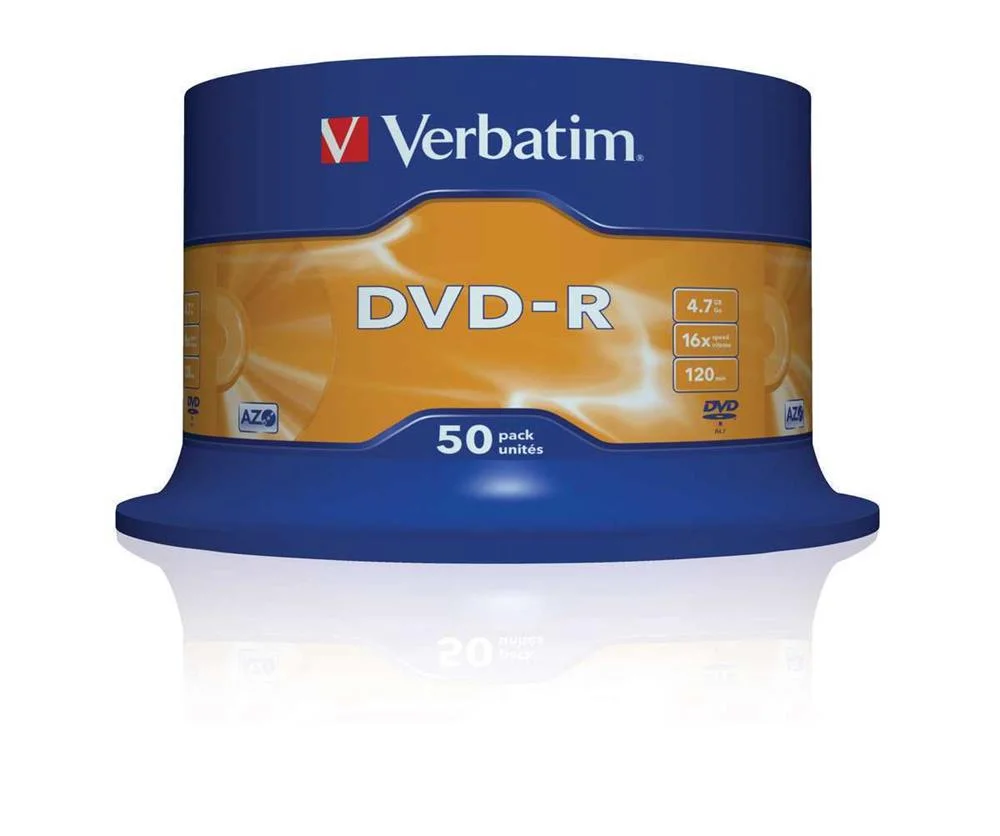 Verbatim Dvd-R 16x 4.7gb 120min Matt Silver Bobin.