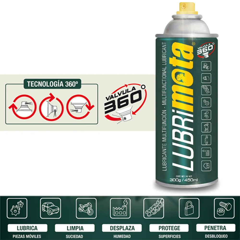 Spray Lubrificante Lubrimota 450 Ml 300 Gr.