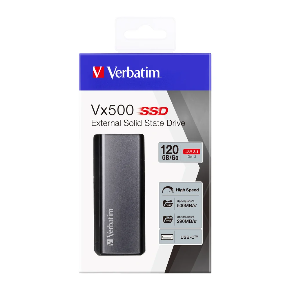 Disco SSD Externo Verbatim Store N Go Vx500 120gb