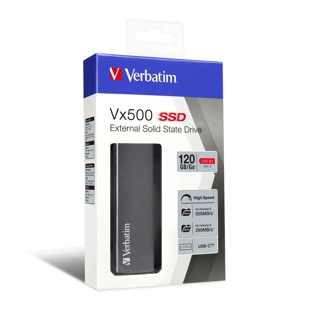 Disco SSD Externo Verbatim Store N Go Vx500 120gb