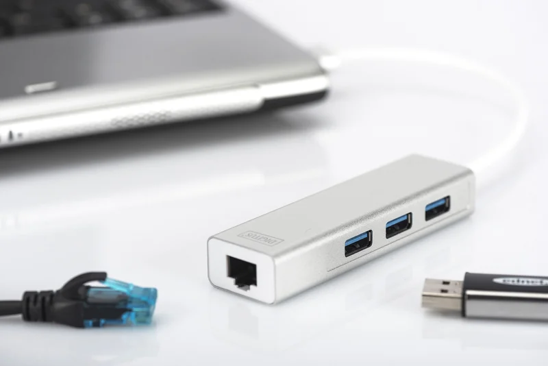 Digitus Hub 3xusb 3.0 + Gigabit Adapter (10/100/1.
