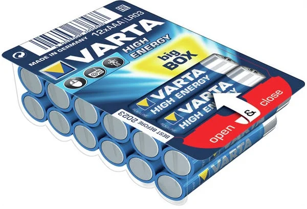 Pilha Varta High Energy AAA Lr03 Caixa 12uni