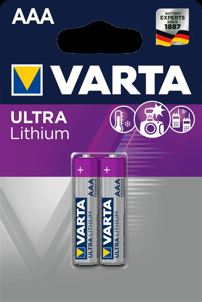 Pilha Varta Ultra Lithium Lr03 AAA Pack 20un