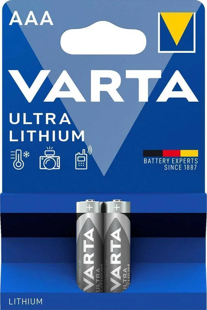 Pilha Varta Ultra Lithium Lr03 AAA Pack 20un