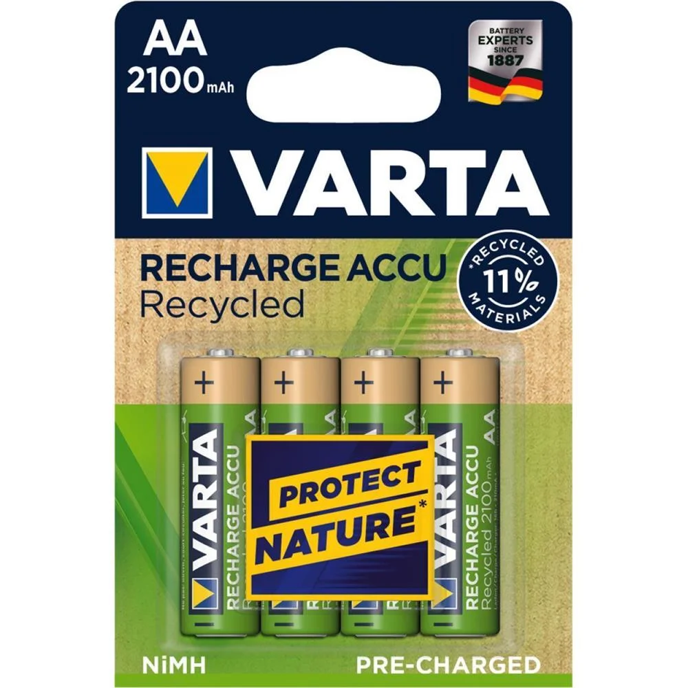 Pilhas Varta Recarreg&aacute;vel Accu AA Lr06 2100mah Pa.