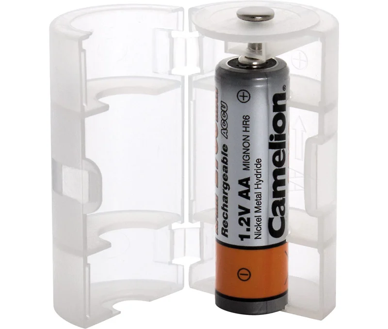 Adaptador Convertidor de Bater&iacute;as Aa/R6 a D/R20