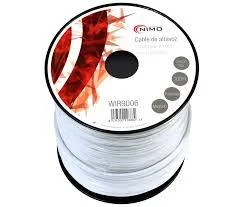 Cable para Altavoz 2x4.0mm, Blanco Polarizado 100m