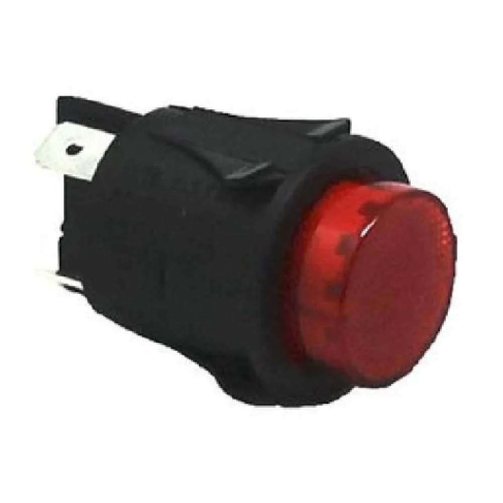 Interruptor de Pulso Bipolar Redondo Rojo