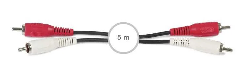 Cabo 2xrca Macho para 2xrca Macho 5m