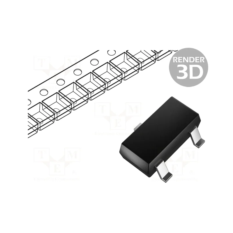 Trans&iacute;stor Npn Bipolar 80v 500ma 350mw Sot23