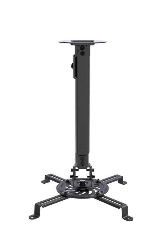 Suporte Orient&aacute;vel de Teto para Projetores. Peso M&aacute;x. Suportado 13,5 Kg. Preto.