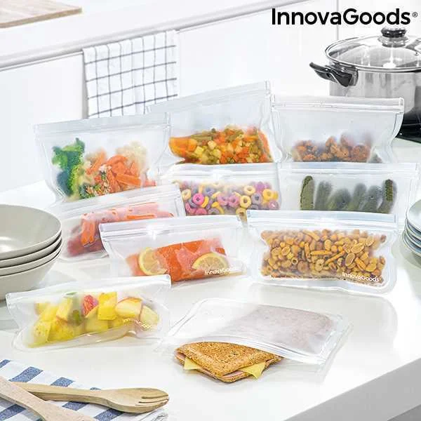 Conjunto de Sacos Reutiliz&aacute;veis para Alimentos Fr.