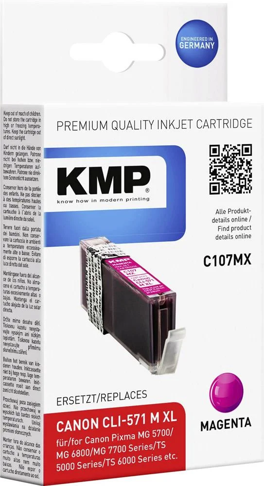 KMP C107MX cartucho de tinta magenta comp. com a C