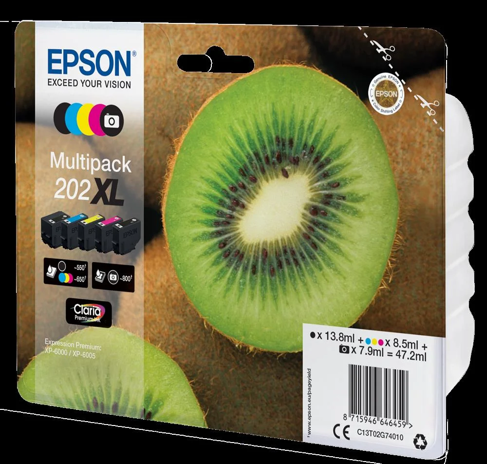 Cartucho de Tinta Original Epson N&ordm;202 Xl Alta Ca.
