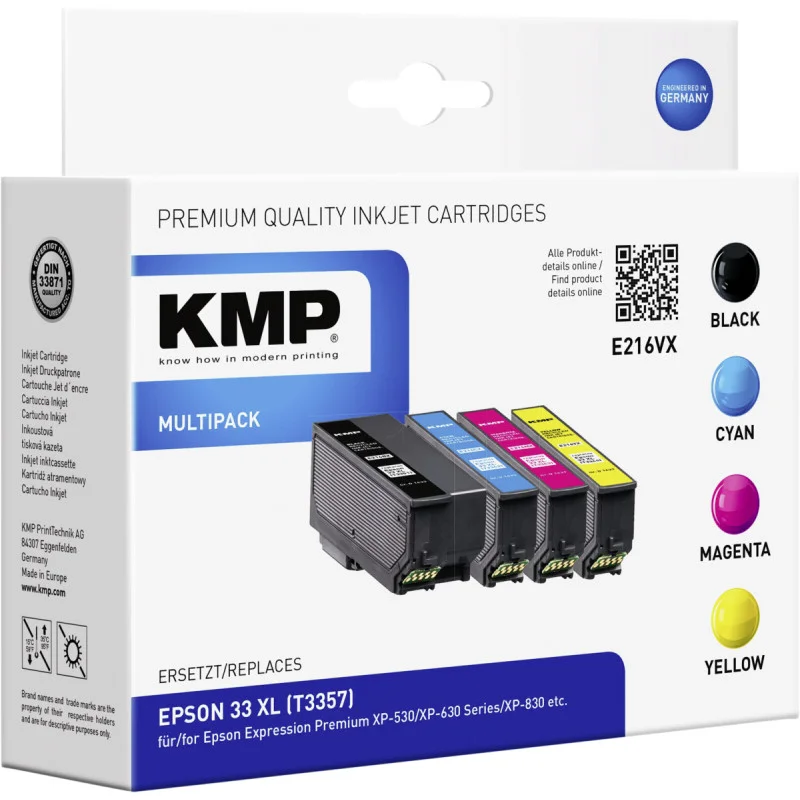 KMP E216VX Multipack BK / PBK / CMY compat&iacute;vel com