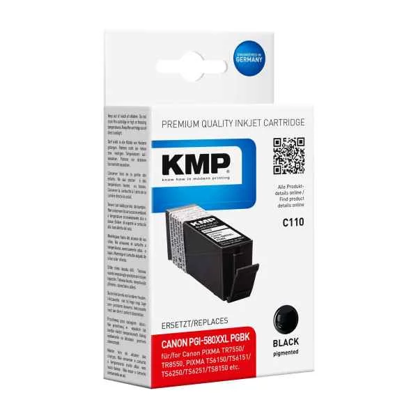 Cartucho de tinta KMP C110 preto compat&iacute;vel com Ca