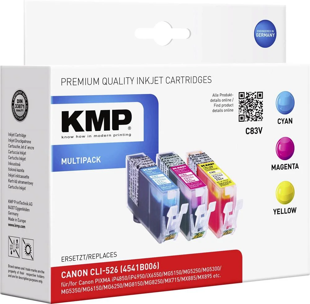 KMP C83V Vorteilspack C/M/Y compat&iacute;vel com Canon .