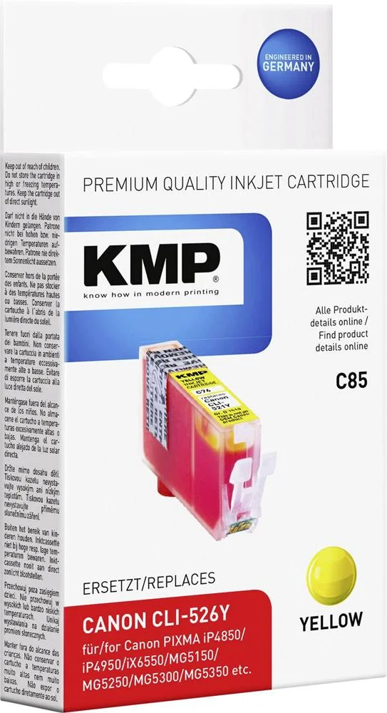 KMP C85 tinteiro amarelo compat&iacute;vel com Canon CLI.