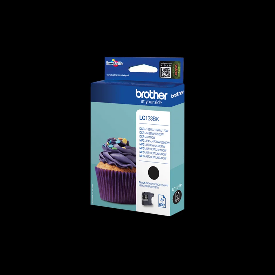 Brother Ink Cart. Lc-123bk F?r Mfc-J4510dw/4410dw/J4610dw -J470dw/-J650dw/-J870dw/ -J6720dw/-J6520dw