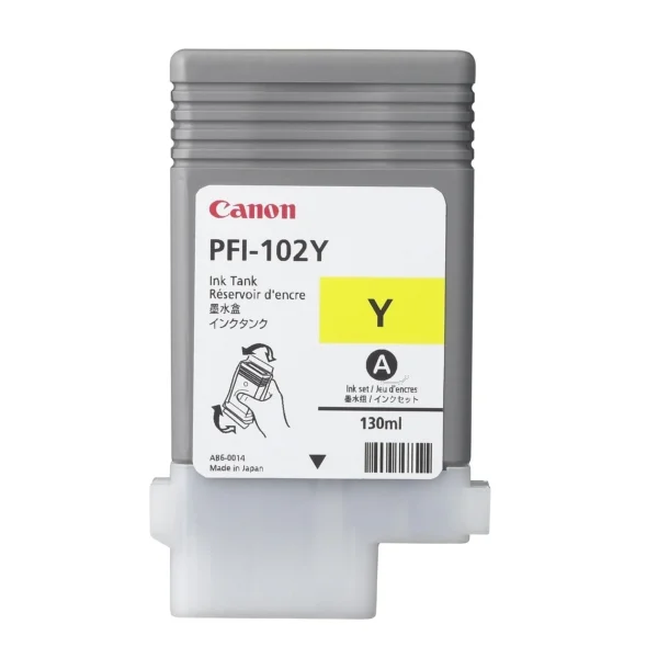 Canon Pfi102 Amarillo Cartucho de Tinta Original .