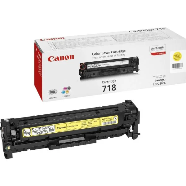 Toner 718 Amarelo (2900 p&aacute;ginas) - CANON