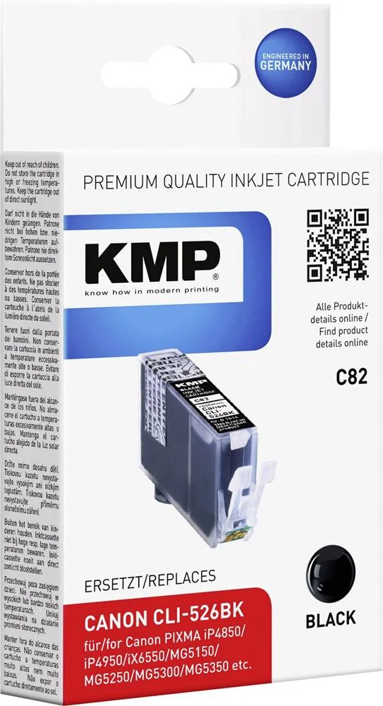 KMP C82 tinteiro preta compat&iacute;vel com Canon CLI-5.