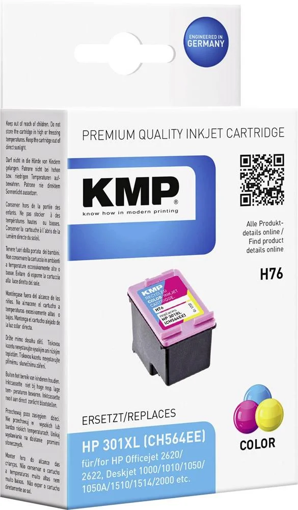 Cor do cartucho de tinta KMP H76 compat&iacute;vel com HP