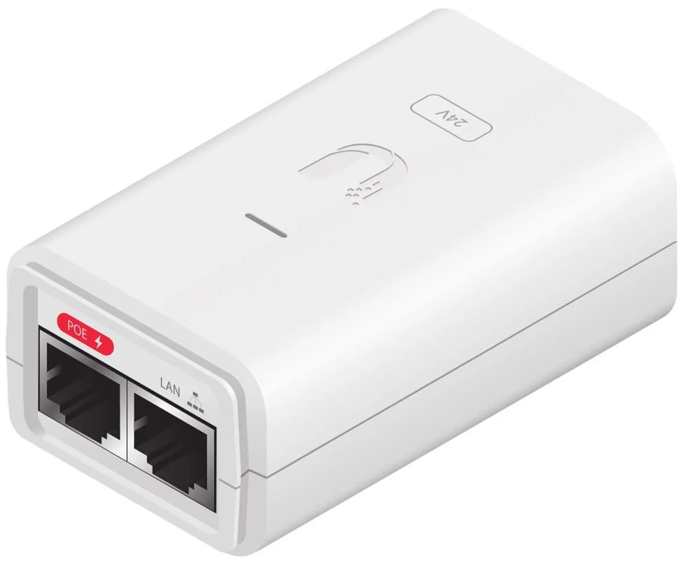 Adaptador Poe-24-7w-G-Wh Poe Gigabit Ethernet 24v 7w - Ubiquiti