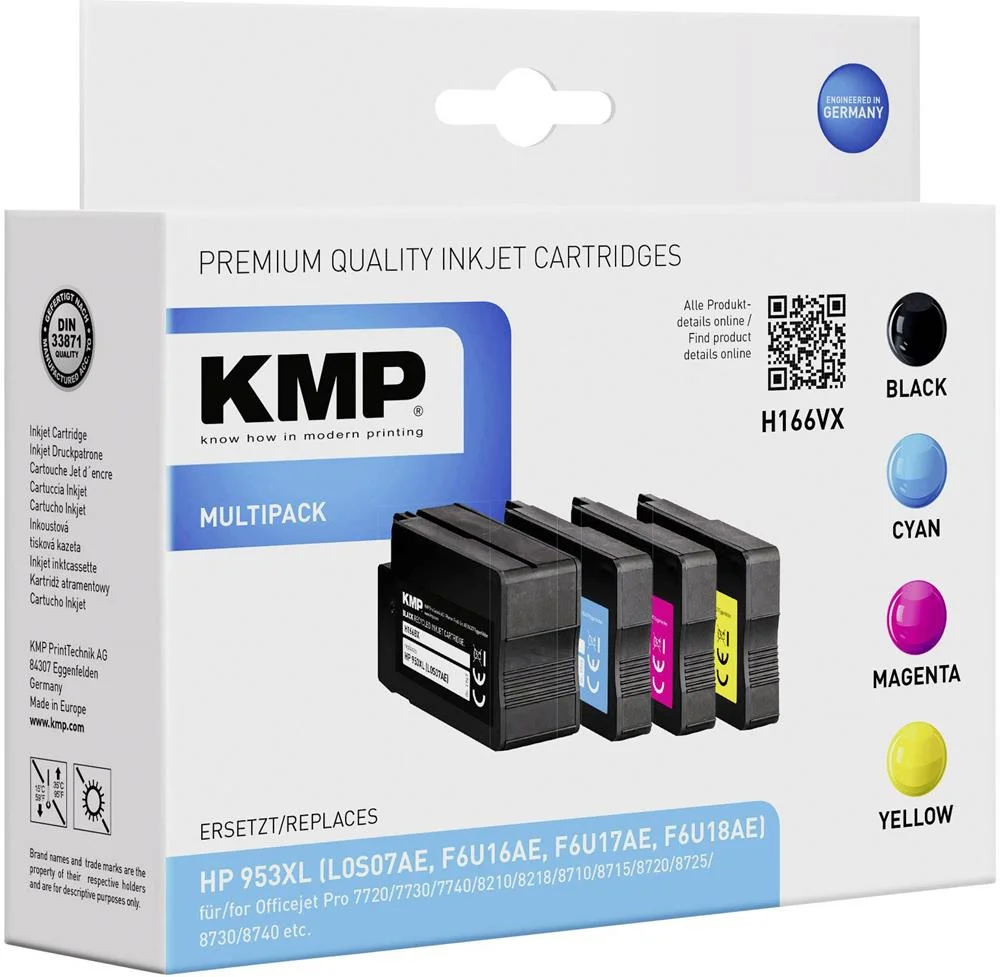 Kmp H166vx Multipack Bk / C / M / Y Compat&iacute;vel Com