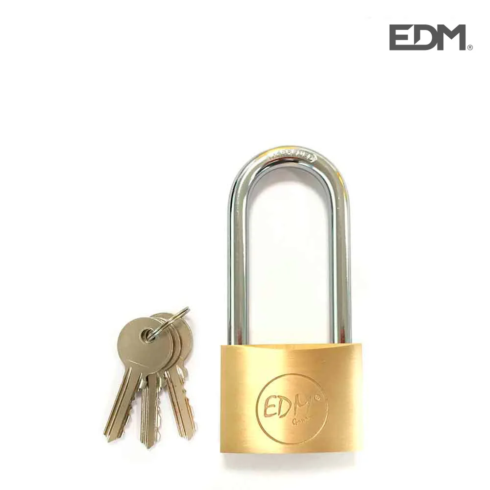 Cadeado em Latao Arco Comprido 40x65mm em Blister