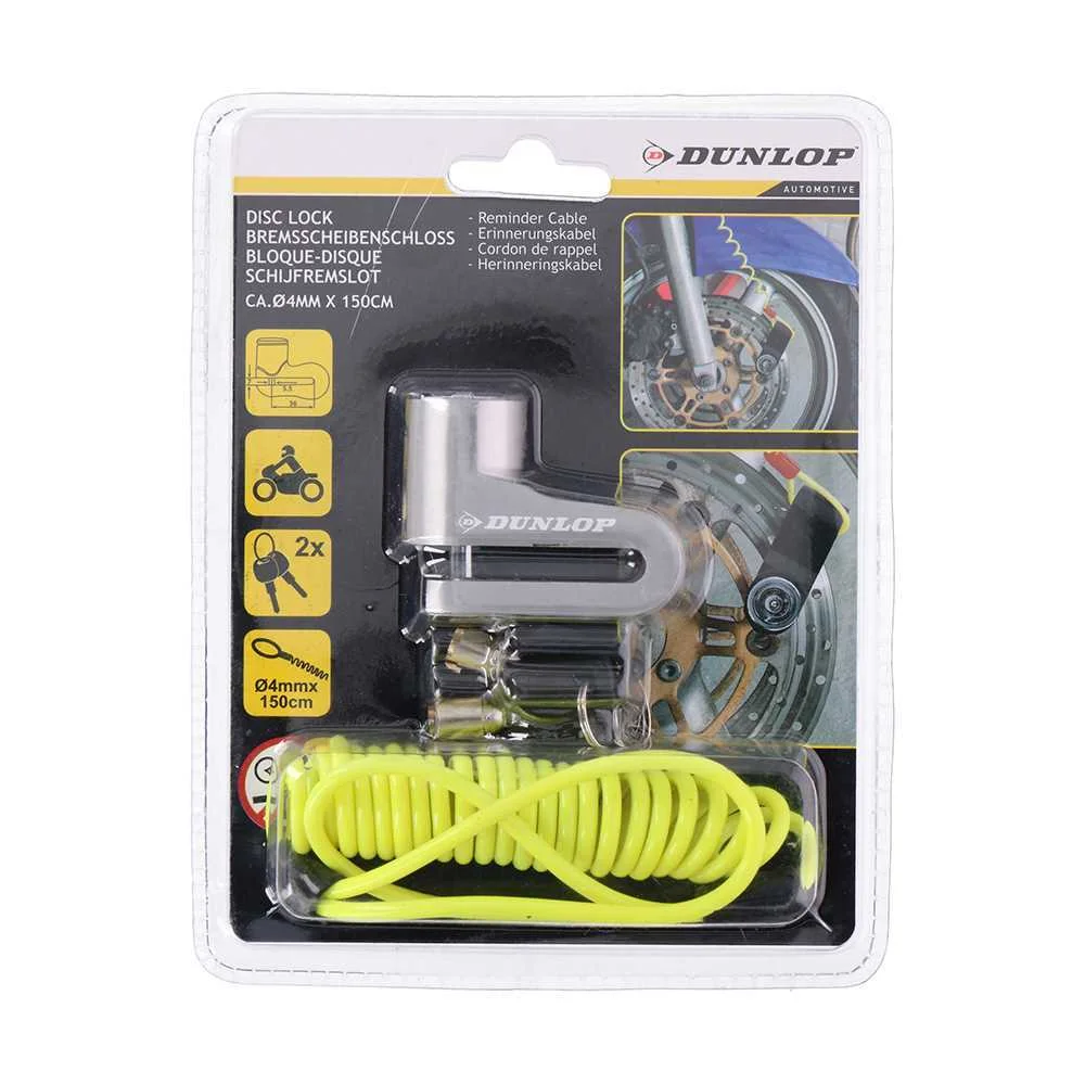 Cadeado para Trav&atilde;o de Disco 5mm Dunlop