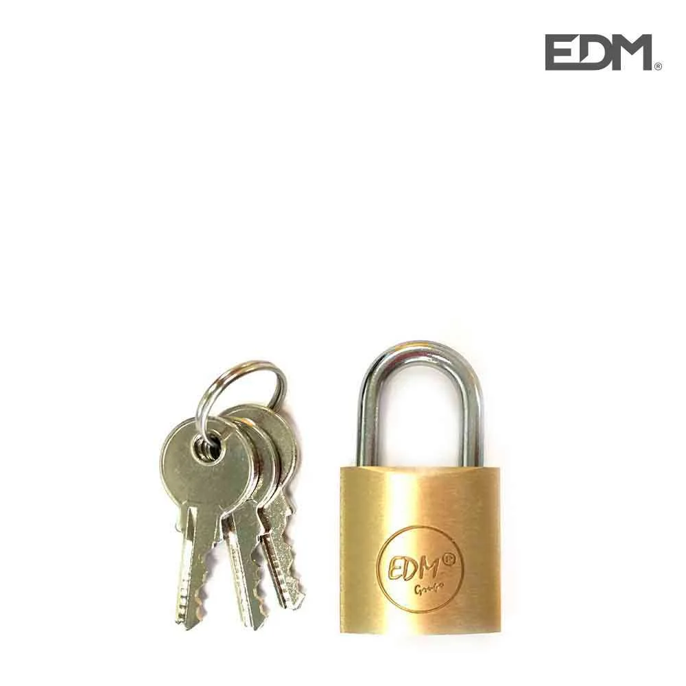 Cadeado em Latao Arco Normal 25x15mm em Blister Edm