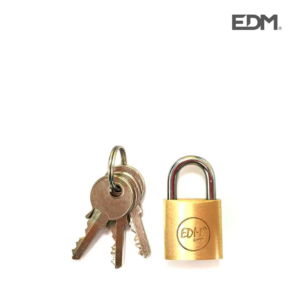 Cadeado em Latao Arco Normal 20x12mm em Blister