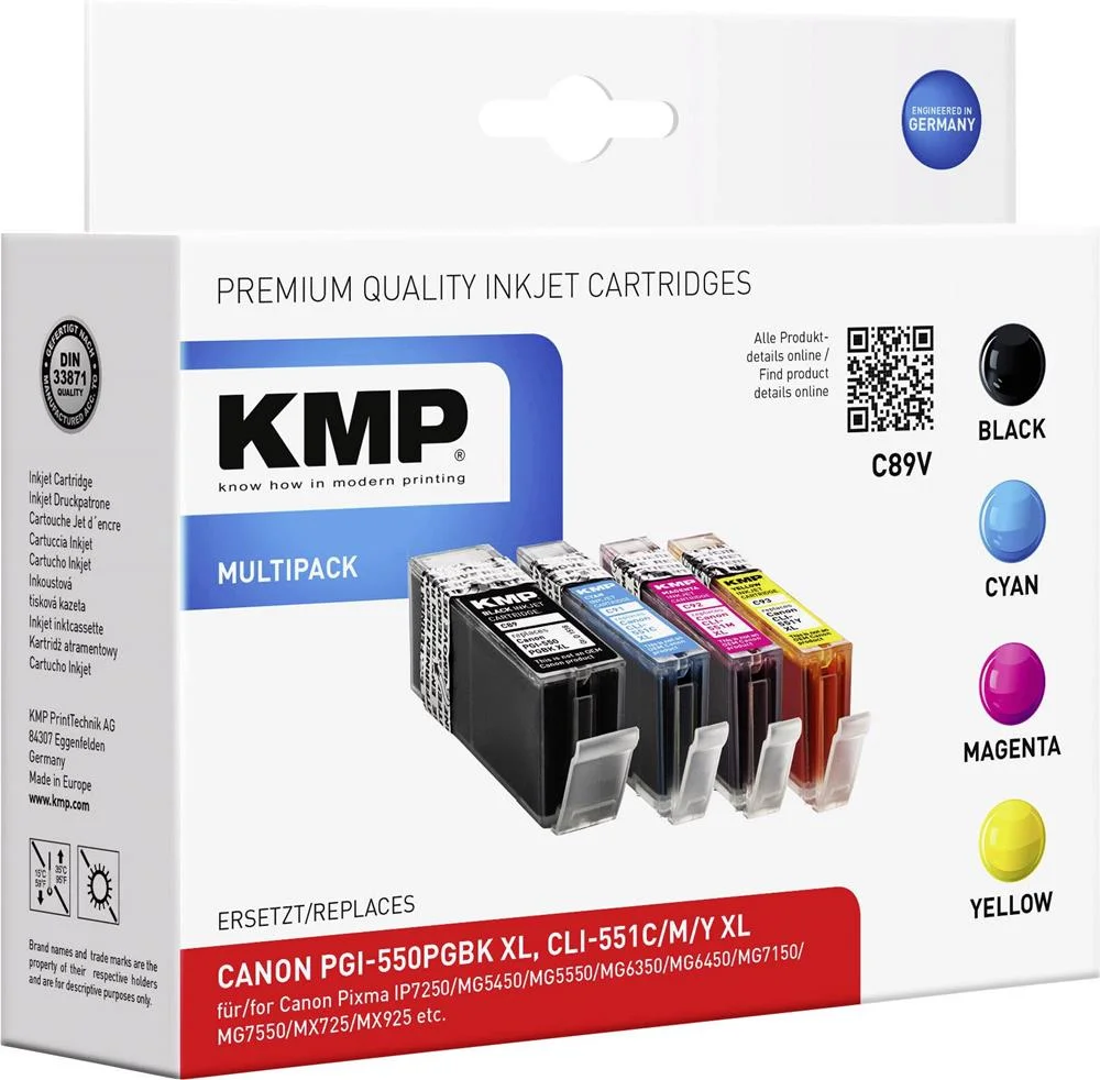 KMP C89V Multipack compat&iacute;vel com Canon PGI-550 /.