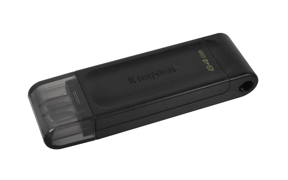 Pen Drive Datatraveler 70 64gb Usb-C 3.2 Gen 1 Preto - Kingston