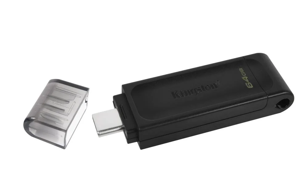 Pen Drive Datatraveler 70 64gb Usb-C 3.2 Gen 1 Preto - Kingston